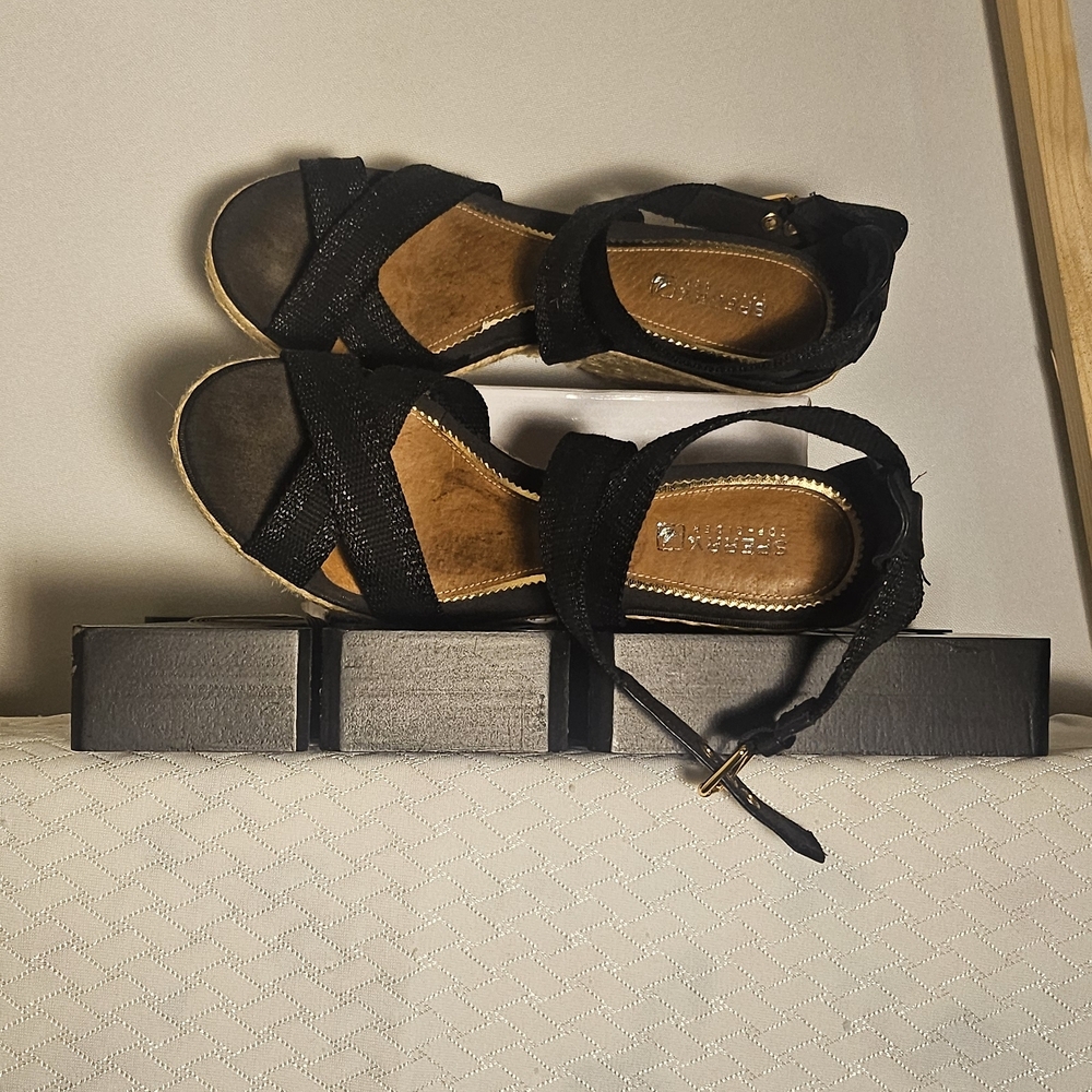 Sperry Black Espadrille Sandals